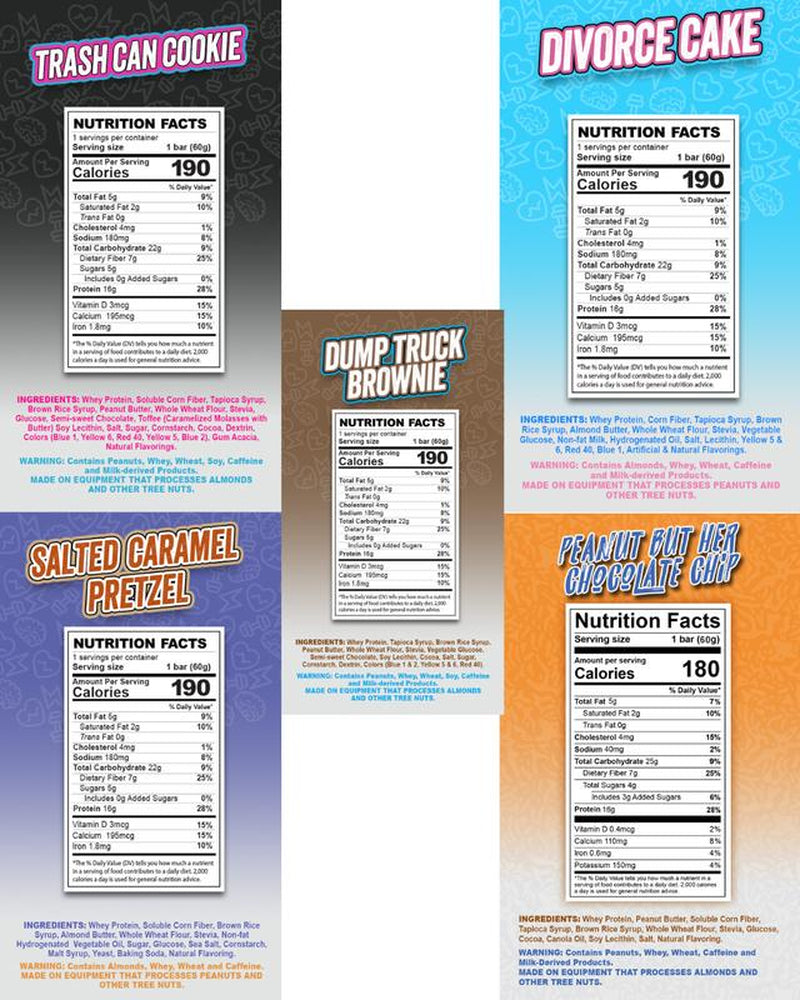 12 Dive Bar Starter Pack - Protein Cookie Dough Protein Snack Bar