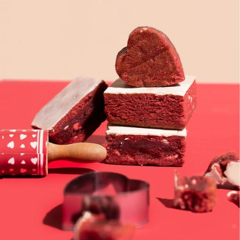 Red Velvet Prime Bites - 12 Pack - Protein Brownies with 19G Protein and 5G Collagen Snack - Fresh Baked High Protein Snack W/ Low Sugar