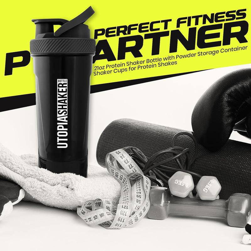 2-Pack Shaker Bottle - 24 Ounce Protein Shaker Bottle