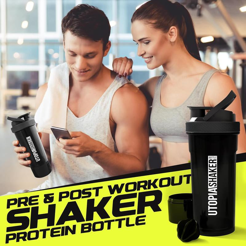 2-Pack Shaker Bottle - 24 Ounce Protein Shaker Bottle