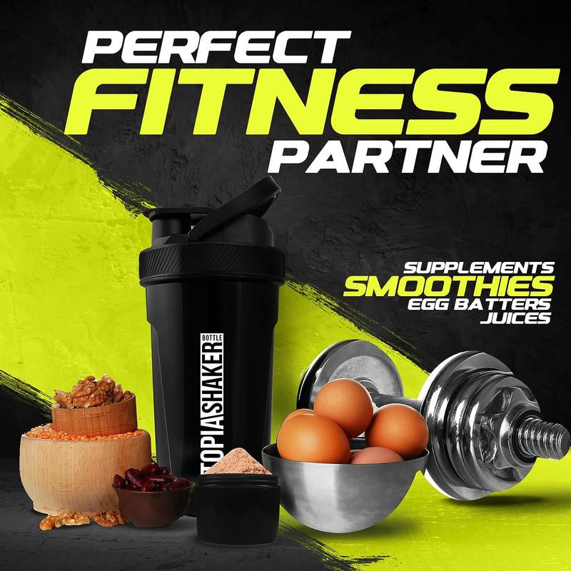 2-Pack Shaker Bottle - 24 Ounce Protein Shaker Bottle