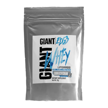 Giant Edg3 Protein Starter Pack - Shaker with Single Serving Protein Packs - 3 Servings of Whey Protein Dietary Supplement Edible