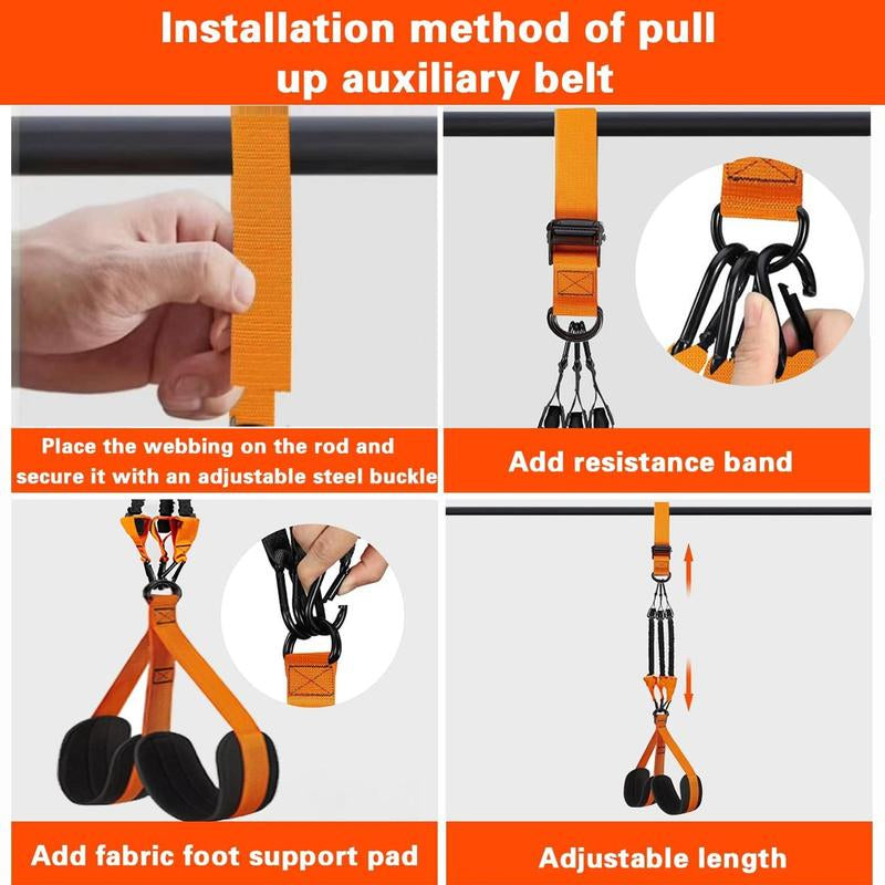 Pull up Assist Band, 1 Set Adjustable Weight Knee Support Strength Training, Strength Training Equipment for Home Gym Workout, Stretch Rope, Exercise Equipment, Fitness Equipment