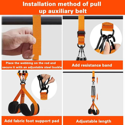 Pull up Assist Band, 1 Set Adjustable Weight Knee Support Strength Training, Strength Training Equipment for Home Gym Workout, Stretch Rope, Exercise Equipment, Fitness Equipment