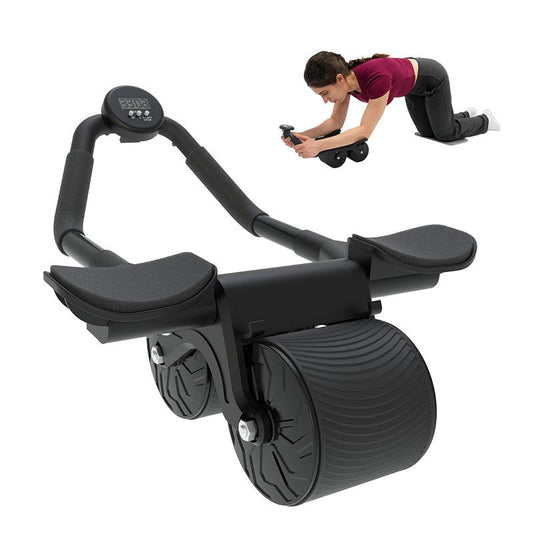 RELIFESPORTS Auto-Rebound Ab Roller - Core Trainer with Timer & Elbow Support - Home Workout for Men & Women