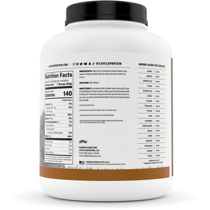 Levels Whey Protein, Grass Fed, No Artificial Ingredients, 24G of Protein