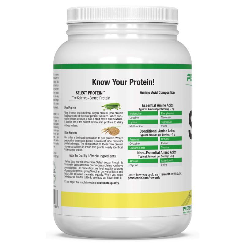 Pescience Select Vegan Plant-Based Protein Powder with 20G of Complete Protein