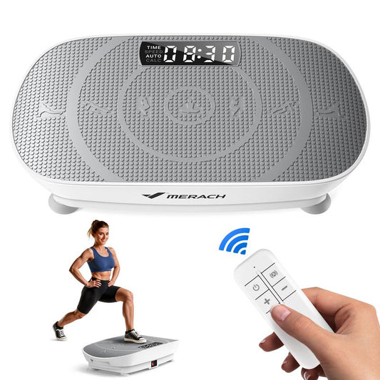 MERACH Slim Vibration Plate Exercise Machine, Lymphatic Drainage Machine, Whole Body Workout Vibration Platform for Wellness and Fitness