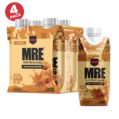 MRE Ready to Drink Protein Shakes - Sugar-Free + Keto Friendly RTD Protein Shakes - Whole Food Blend with 25G of Protein + MCT (4 Pack)