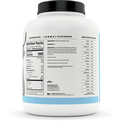 Levels Casein Protein, 100% Micellar, No Artificial Ingredients, 24G of Protein
