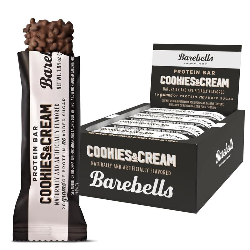 Barebells Protein Bars, 12 Pack - Perfect on the Go Protein Snack & Breakfast Bars with 20G of Protein