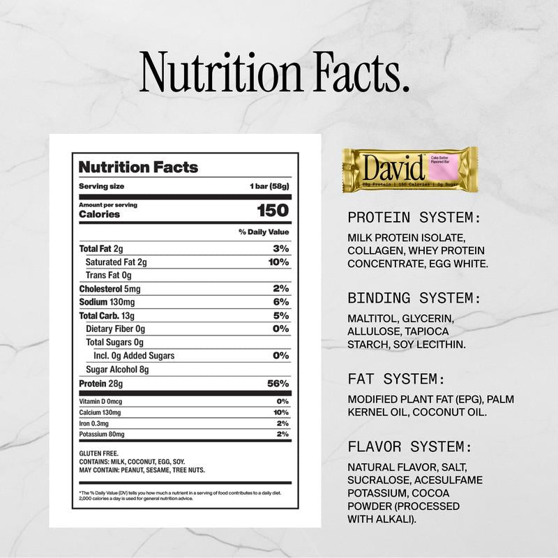 JUMBO VARIETY PACK (2X All Flavors) – David Protein – High Protein Snack Cookies Healthy