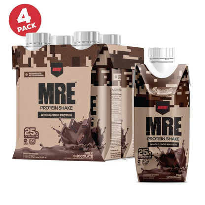 MRE Ready to Drink Protein Shakes - Sugar-Free + Keto Friendly RTD Protein Shakes - Whole Food Blend with 25G of Protein + MCT (4 Pack)