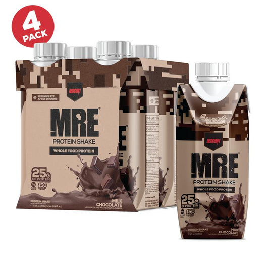 MRE Ready to Drink Protein Shakes - Sugar-Free + Keto Friendly RTD Protein Shakes - Whole Food Blend with 25G of Protein + MCT (4 Pack)