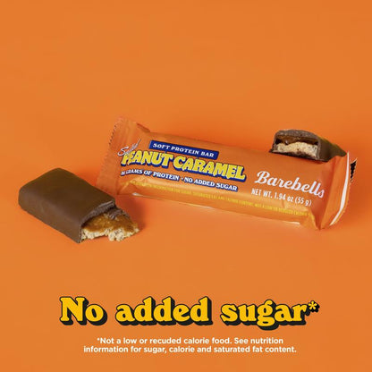 Barebells Soft Protein Bars Salted Peanut Caramel - 12 Count, 1.9Oz Bars - Protein Snacks with 16G of High Protein - Chocolate Protein Bar with 2G of Total Sugars - Soft Protein Snack & Breakfast Bars