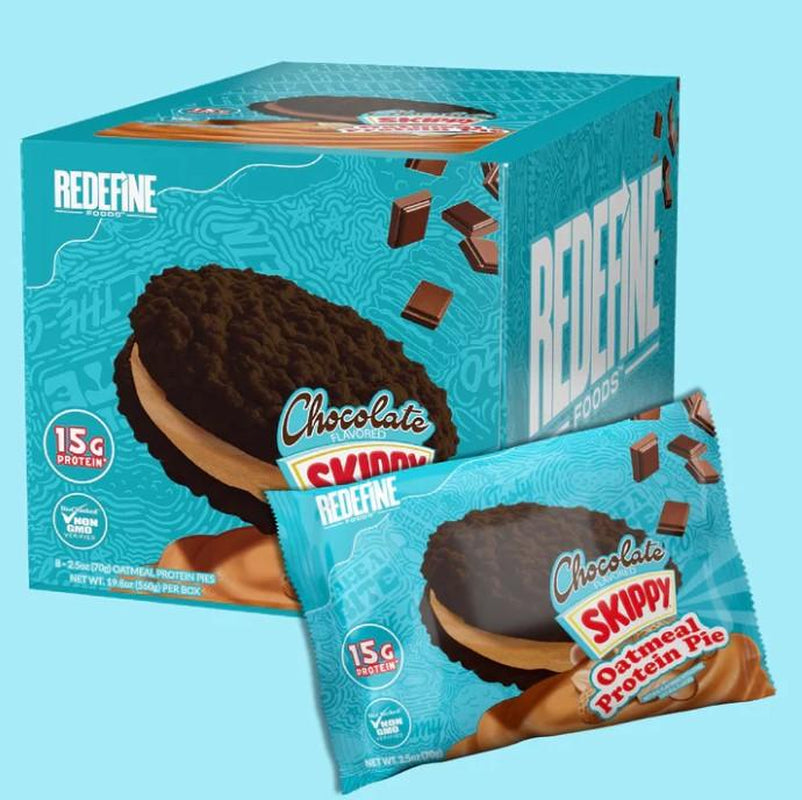 Redefine Foods Skippy Oatmeal Protein Pie 8Pk | Redefine Foods Skippy Oatmeal Protein Pies Protein Snacks
