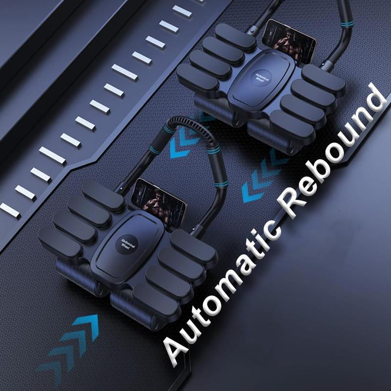 Abdominal Wheel Roller with Elbow Support, Automatic Rebound Abdominal Wheel Rollers with Four-Wheel Design, Home Gym Kit, Stomach Workout Equipment for Home Gym, Workout Equipment, Home Gym Equipment, Abs Workout Machine, Abdominal Training Equipment