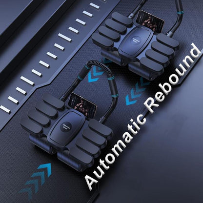 Abdominal Wheel Roller with Elbow Support, Automatic Rebound Abdominal Wheel Rollers with Four-Wheel Design, Home Gym Kit, Stomach Workout Equipment for Home Gym, Workout Equipment, Home Gym Equipment, Abs Workout Machine, Abdominal Training Equipment