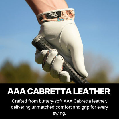 Fore Show Premium Golf Glove – 100% AAA Cabretta Leather Golf Gloves for Men & Women - Left & Right Handed Golfers - Cool Golfer Accessory Gift