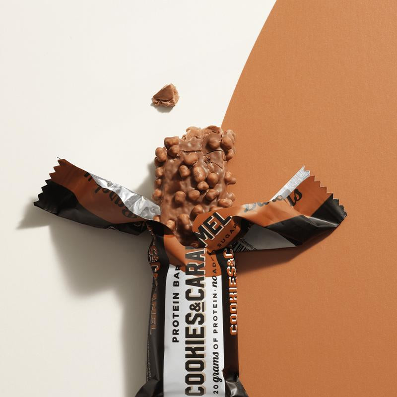 Barebells Protein Bars Cookies & Caramel with 1G of Total Sugars - 1.9Oz Bars - Snacks with 20G of High Protein - on the Go Protein Snack & Breakfast Bars