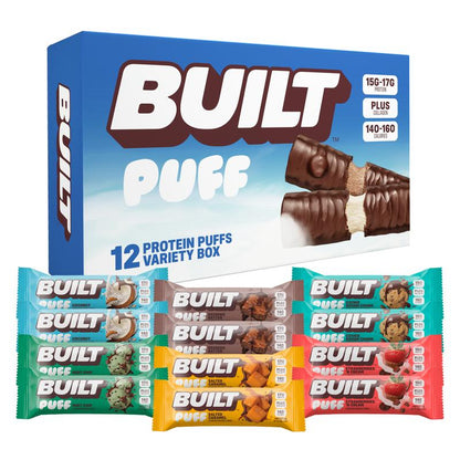 Built Bar Mixed Variety Box - 12 Protein Packed Puffs