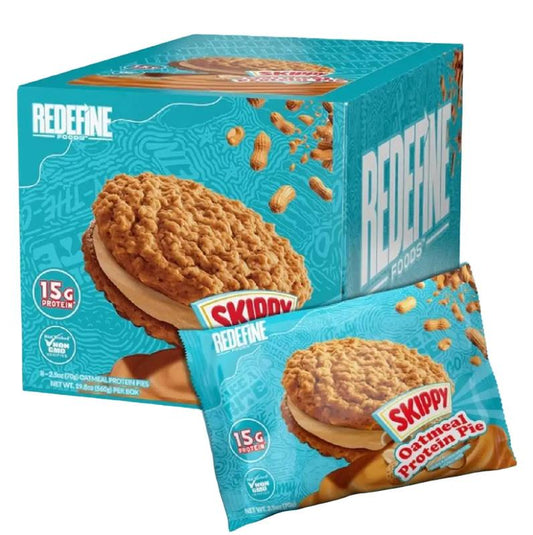 Redefine Foods Skippy Oatmeal Protein Pie 8Pk | Redefine Foods Skippy Oatmeal Protein Pies Protein Snacks