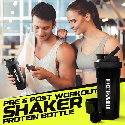 2-Pack Shaker Bottle - 24 Ounce Protein Shaker Bottle