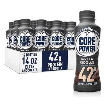 Fairlife Core Power Elite High Protein Shake, 42G Bottle, 14Oz, 12 Pack and Nutrition High Protein Shake 12 Packs High Protein
