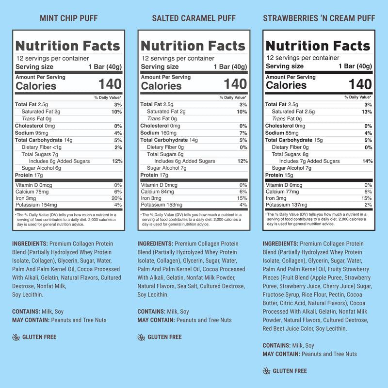 Built Bar Mixed Variety Box - 12 Protein Packed Puffs