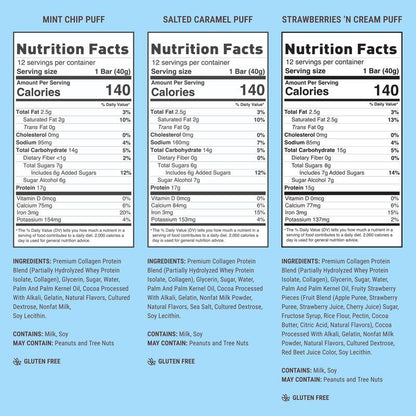 Built Bar Mixed Variety Box - 12 Protein Packed Puffs