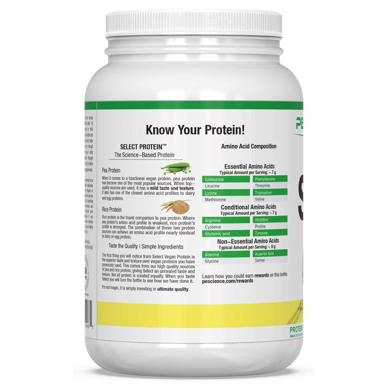 Pescience Select Vegan Plant-Based Protein Powder with 20G of Complete Protein