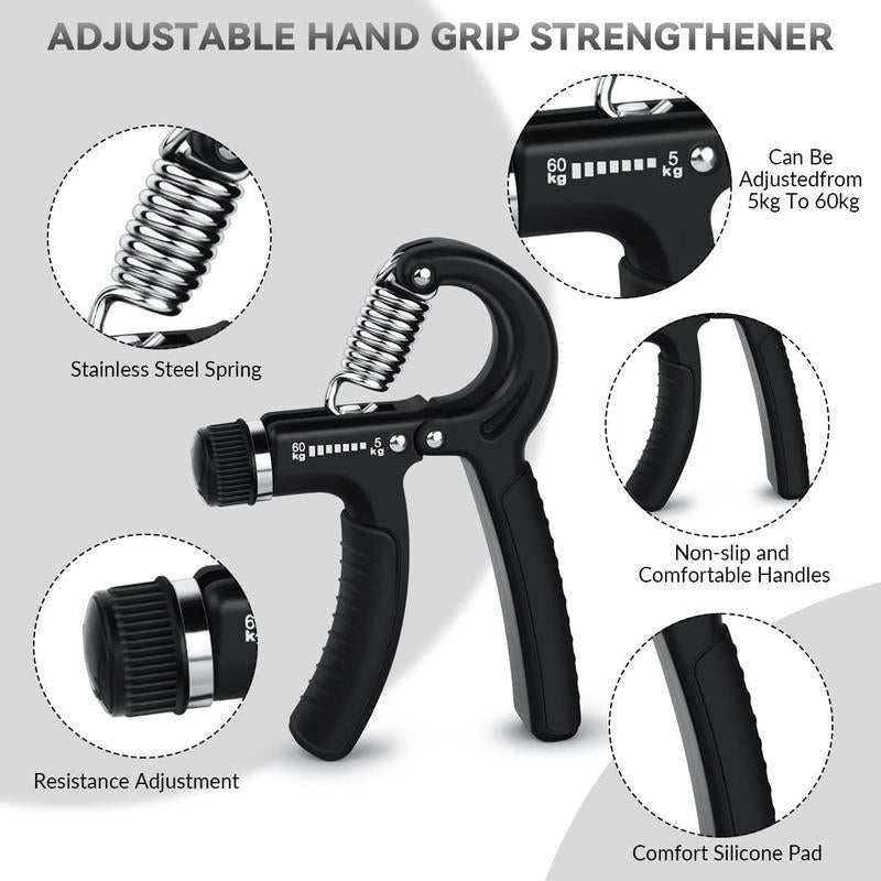 Workout Hand Grip Strength Trainer, 11Lbs-132Lbs Hand Grip Exerciser, Exercise Hand Grip Strengthener, Workout Equipment, Home Gym Equipment, Valentine'S Day Gift, Exercise Fitness Equipment