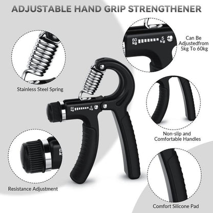 Workout Hand Grip Strength Trainer, 11Lbs-132Lbs Hand Grip Exerciser, Exercise Hand Grip Strengthener, Workout Equipment, Home Gym Equipment, Valentine'S Day Gift, Exercise Fitness Equipment