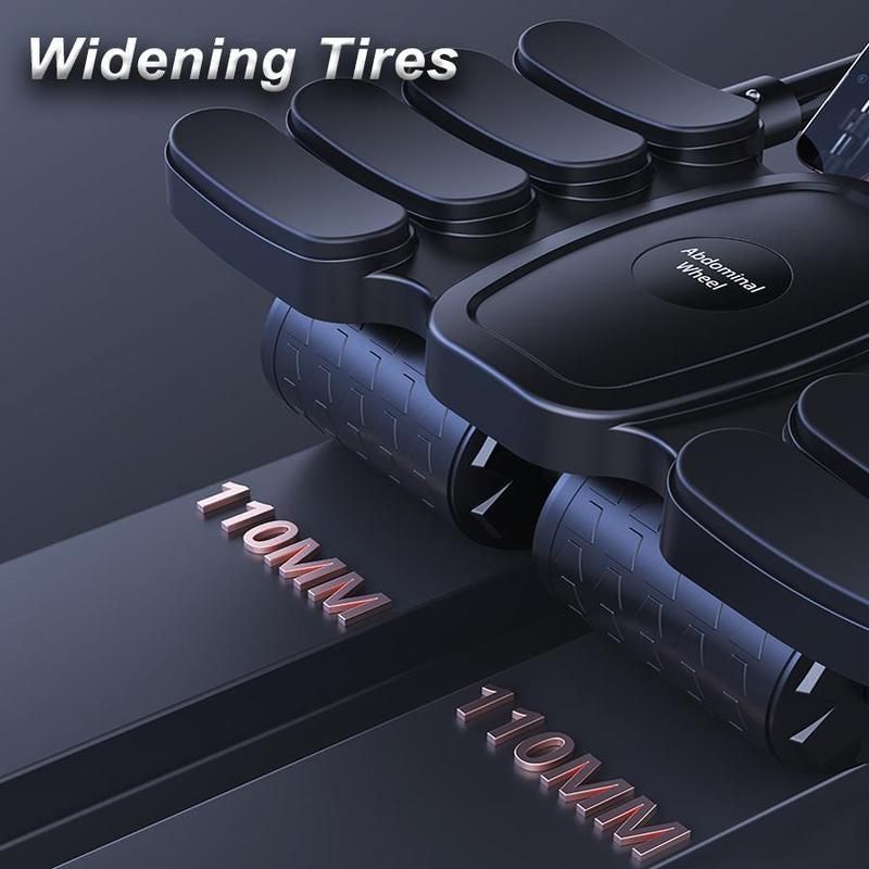 Abdominal Wheel Roller with Elbow Support, Automatic Rebound Abdominal Wheel Rollers with Four-Wheel Design, Home Gym Kit, Stomach Workout Equipment for Home Gym, Workout Equipment, Home Gym Equipment, Abs Workout Machine, Abdominal Training Equipment