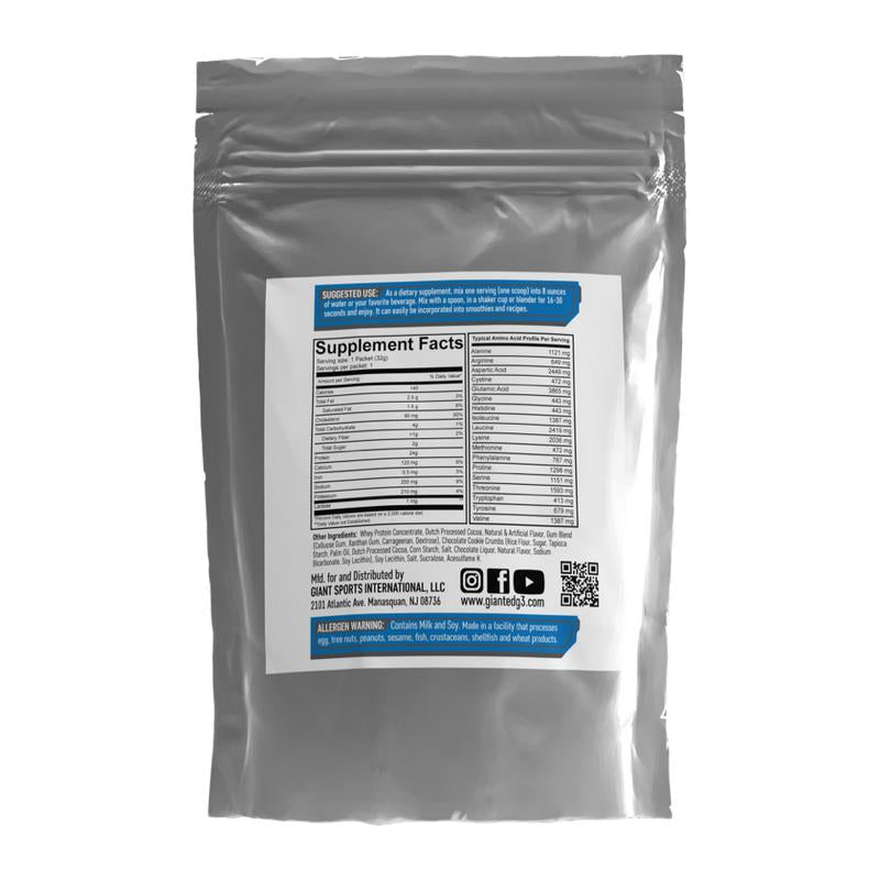Giant Edg3 Protein Starter Pack - Shaker with Single Serving Protein Packs - 3 Servings of Whey Protein Dietary Supplement Edible