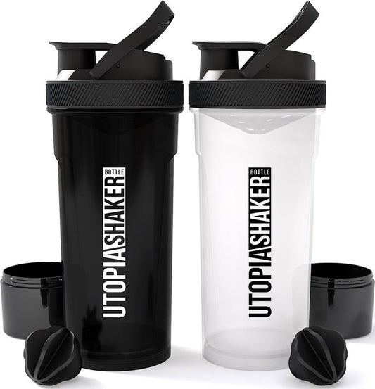 2-Pack Shaker Bottle - 24 Ounce Protein Shaker Bottle