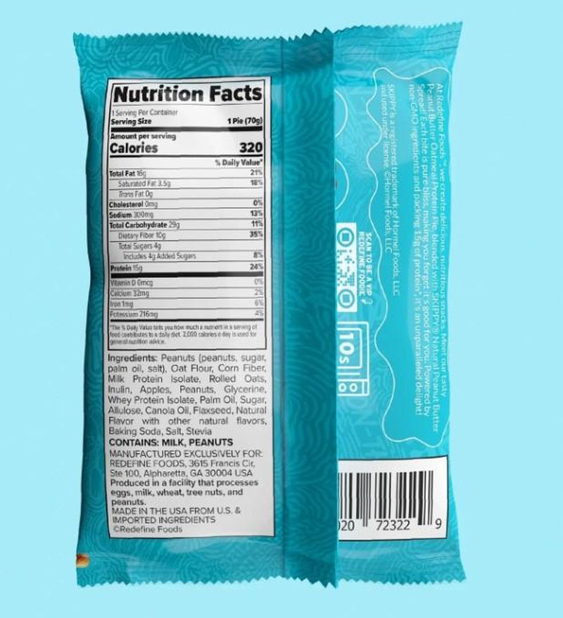 Redefine Foods Skippy Oatmeal Protein Pie 8Pk | Redefine Foods Skippy Oatmeal Protein Pies Protein Snacks